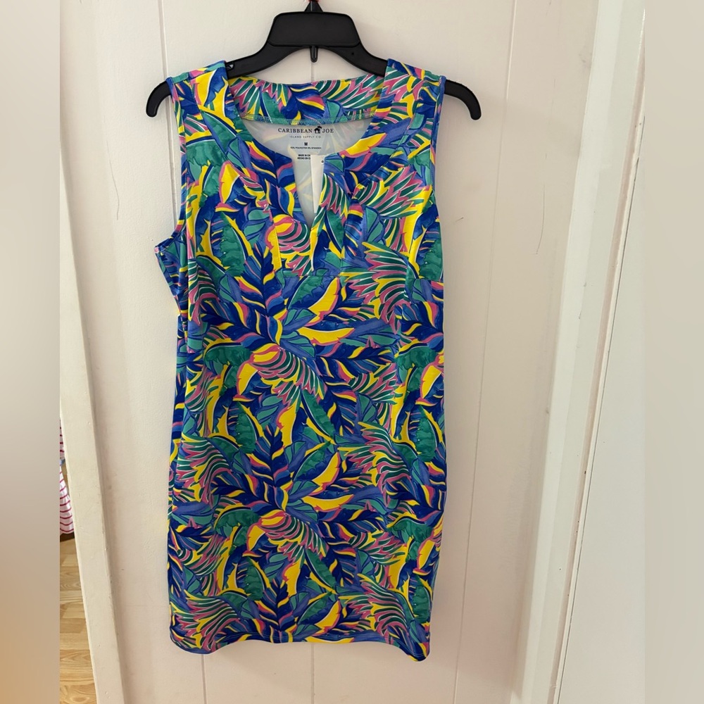 Caribbean Joe Multicolor Tropical Dress
